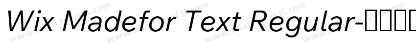 Wix Madefor Text Regular字体转换